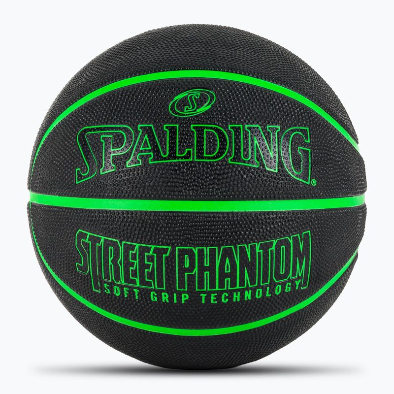 Basketbalová lopta Spalding Phantom basketball black/green veľkosť 6