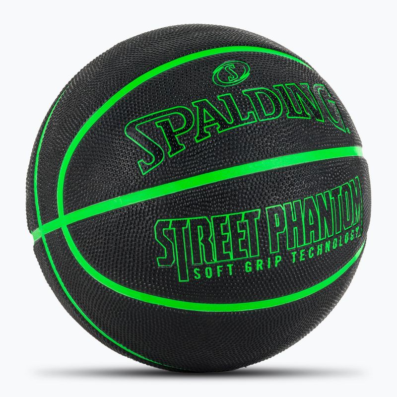 Basketbalová lopta Spalding Phantom basketball black/green veľkosť 6 2