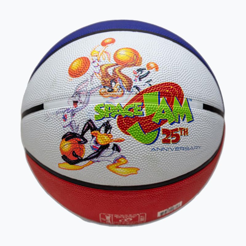 Basketbalová lopta Spalding Space Jam Tune white/red/blue veľkosť 7 2