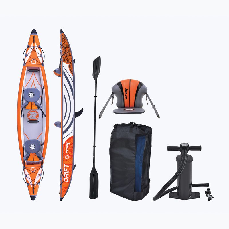 ZRAY Drift 14'0" biely/oranžový nafukovací kajak pre 2 osoby