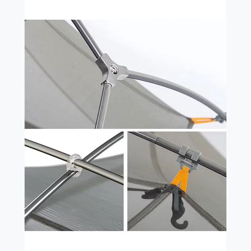 Trekingový stan pre 2 osoby Naturehike Mongar 2 light grey/dark green 4