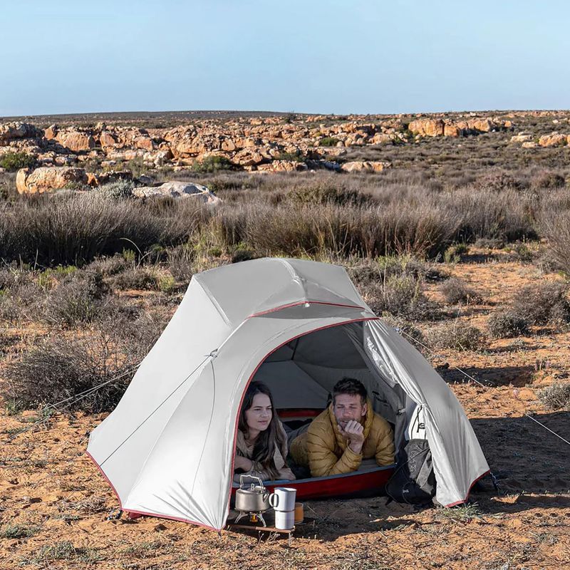 Trekingový stan 3 - miestny Naturehike Updated Cloud Up 3 light grey/red 12
