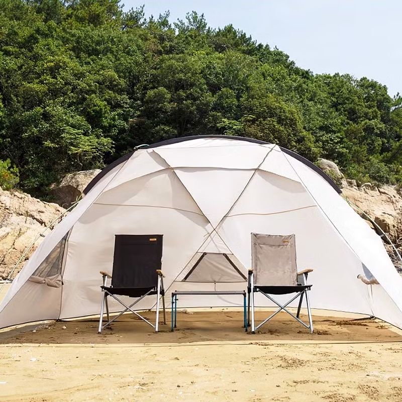 Cestovná stolička Naturehike Deck Chair khaki 2