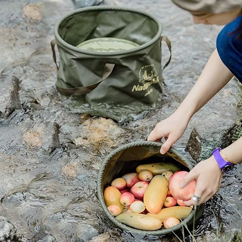 Skladacie vedro Naturehike NH20SJ040 10 l army green 2