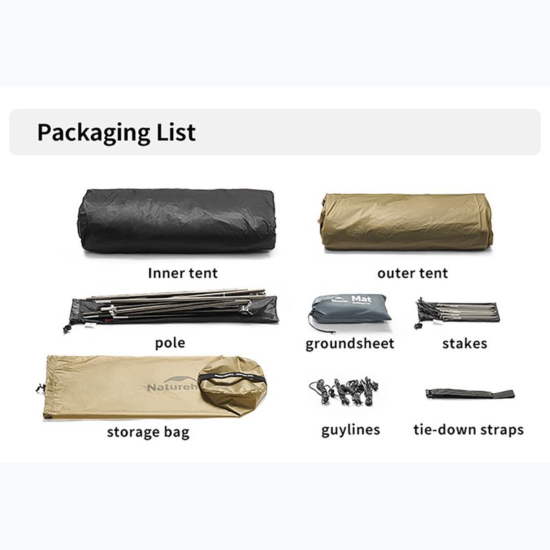 Trekingový stan pre 2 osoby Naturehike Mongar UL 2 15D moon rock gray 3