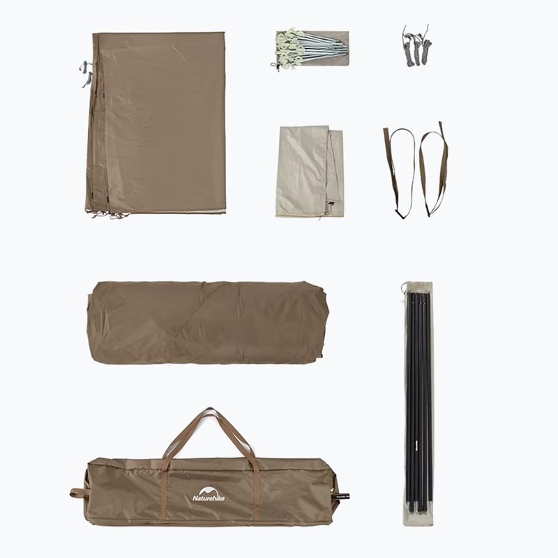 Kempingový stan pre 4 osoby Naturehike Village 13 Ridge Ultimate Edition brown/ti black 3