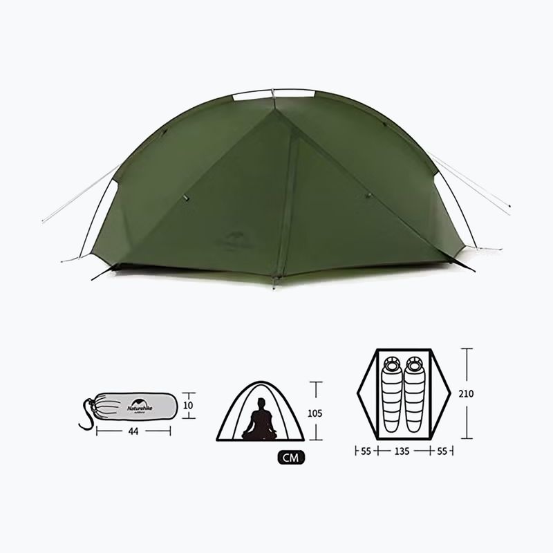 Trekingový stan pre 2 osoby Naturehike Tagar 2 forest green 2