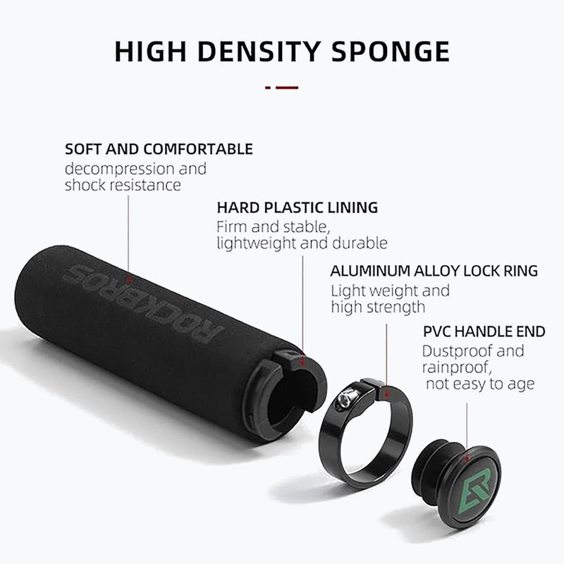 Gripy na riadidlá Rockbros BT1001 Handlebar Grips black 3