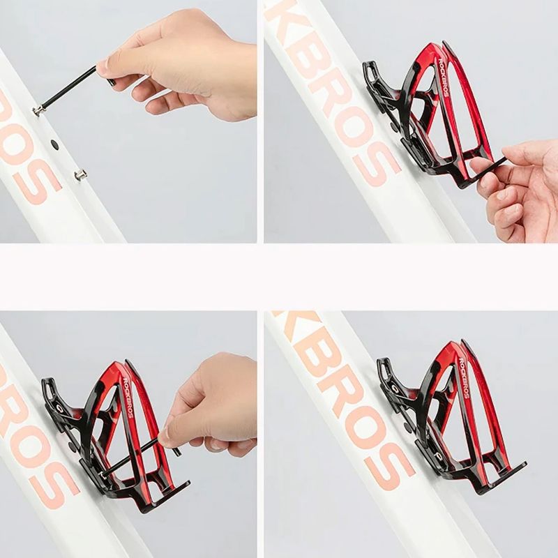 Košík na fľašu na bicykel Rockbros 31210007 Water Bottle Holder black/red 6
