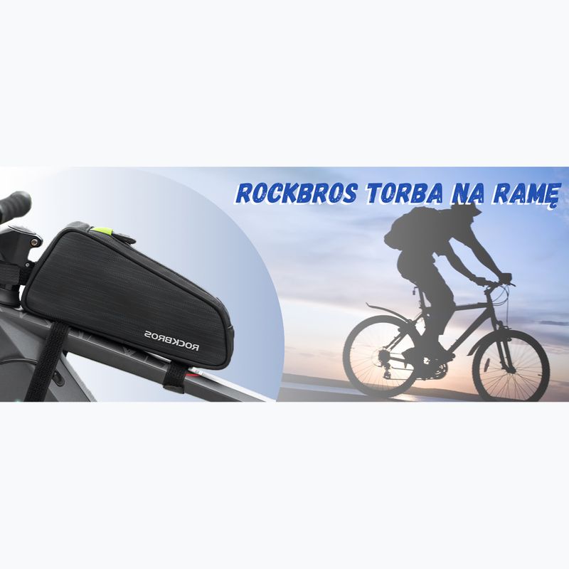Brašna na rám bicykla Rockbros 301800450001 Bike Tube Bag black 4
