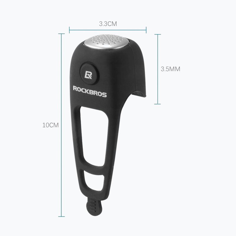 Bicyklový zvonček Rockbros CB1709BK Electric Bell black 5
