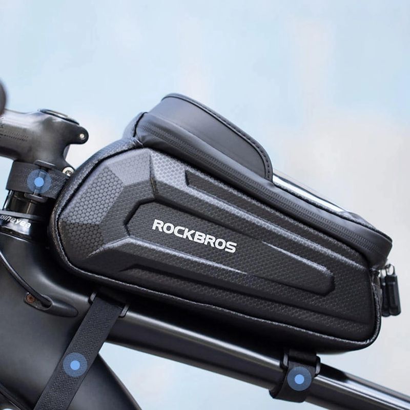 Brašna na rám bicykla Rockbros B68 Bike Tube Bag 1.7L black 6