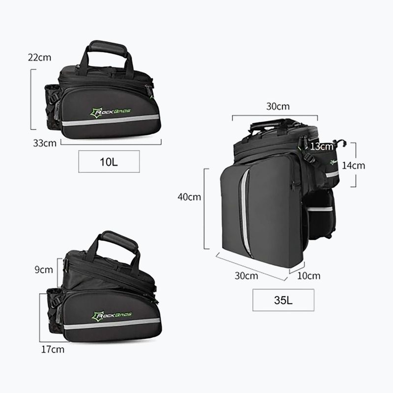 Cyklistická taška na nosič Rockbros A6-03BK Bicycle Pannier Bag black 5