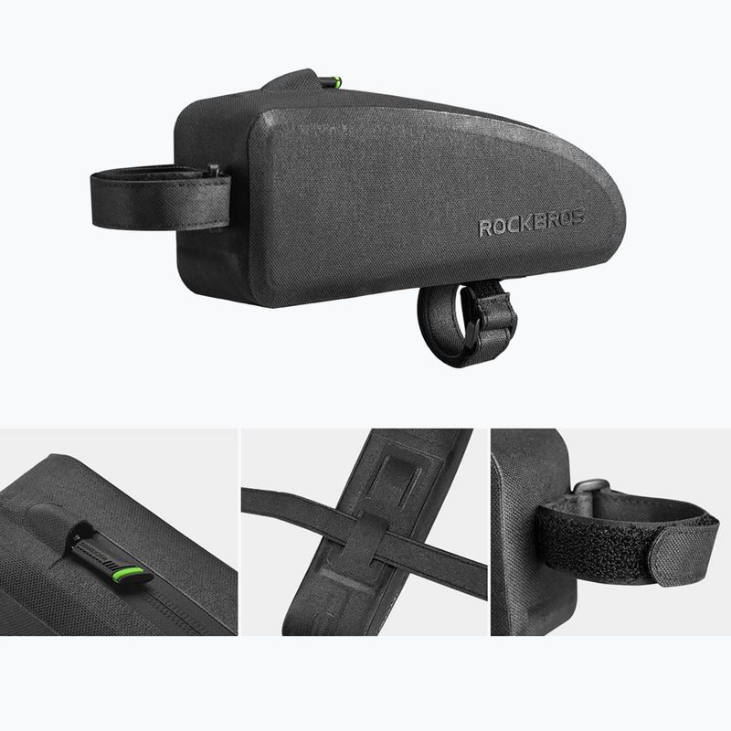 Brašna na rám bicykla Rockbros AS-019-1 Bike Tube Bag L black 2