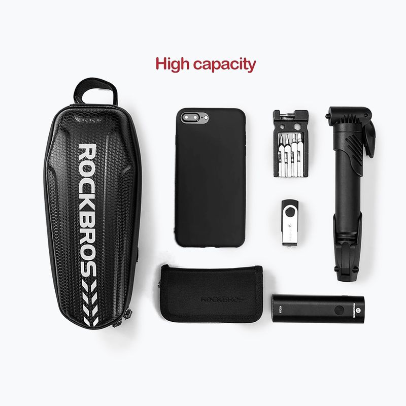 Brašna na rám bicykla Rockbros B60 Bike Tube Bag M black 4