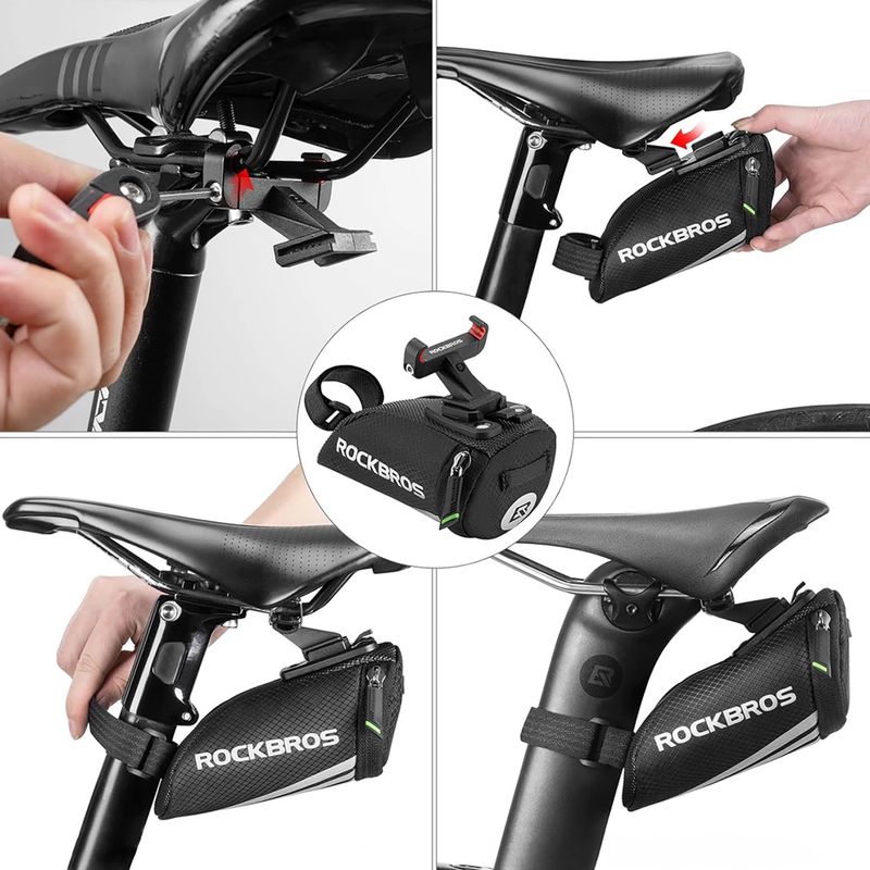 Cyklistická brašna pod sedátko Rockbros C28BK Bike Saddle Bag black 3