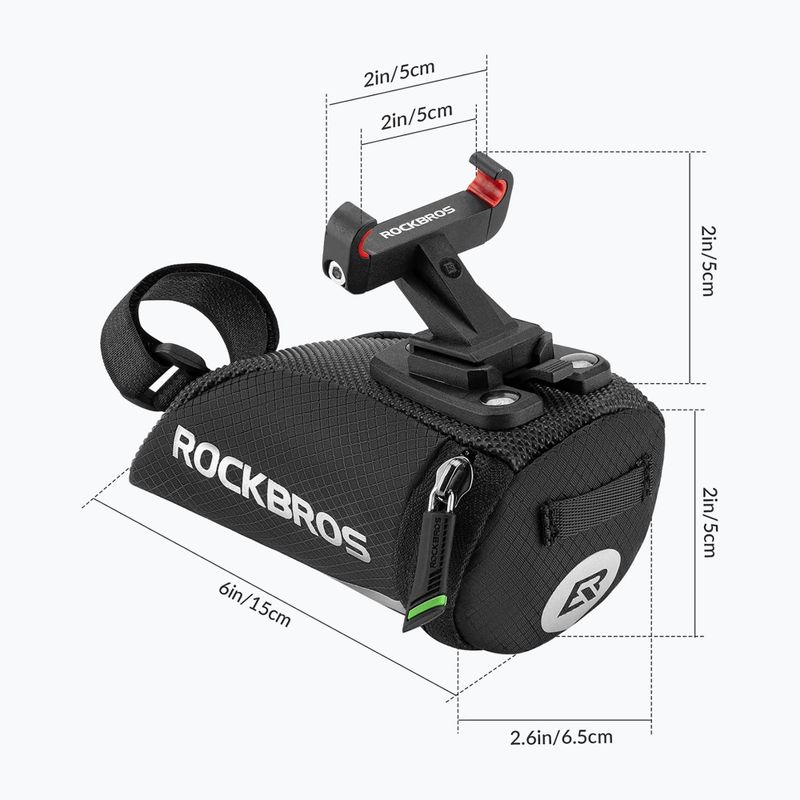 Cyklistická brašna pod sedátko Rockbros C28BK Bike Saddle Bag black 4