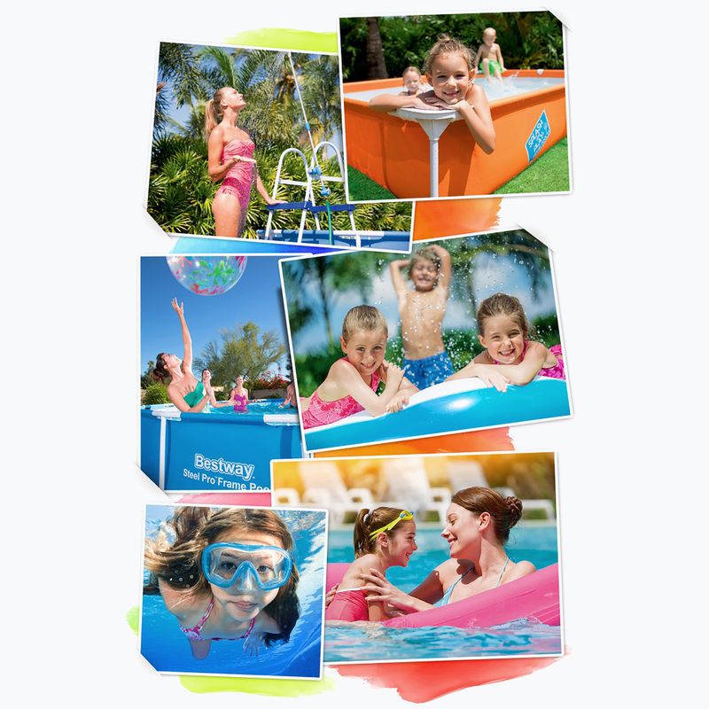 Bestway Power Steel Swim Oválny bazénový set série Vista 427x250 cm sivý 12