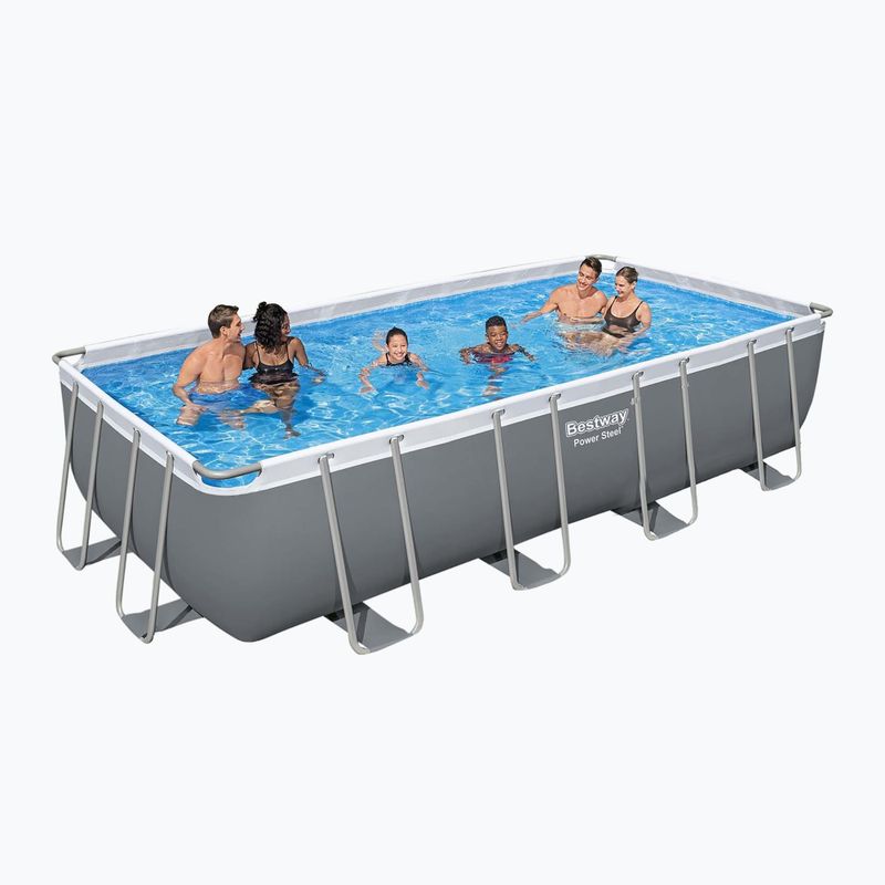 Obdĺžniková bazénová súprava Bestway Power Steel 56466N 549 x 274 cm tmavo sivá 2