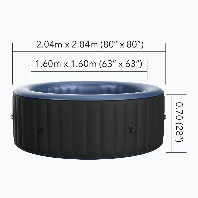 Bazén s vírivkou  pre 6 osôb  MSpa Comfort Bergen szary antracytowy 12