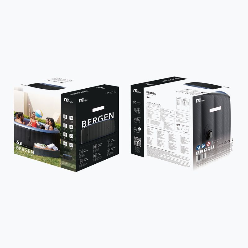 Bazén s vírivkou  pre 6 osôb  MSpa Comfort Bergen szary antracytowy 13