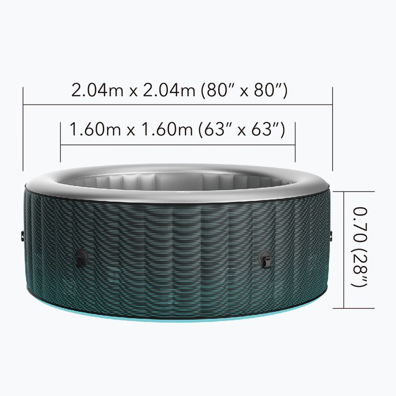 Bazén s vírivkou pre 6 osôb MSpa Comfort Starry szary antracytowy 16