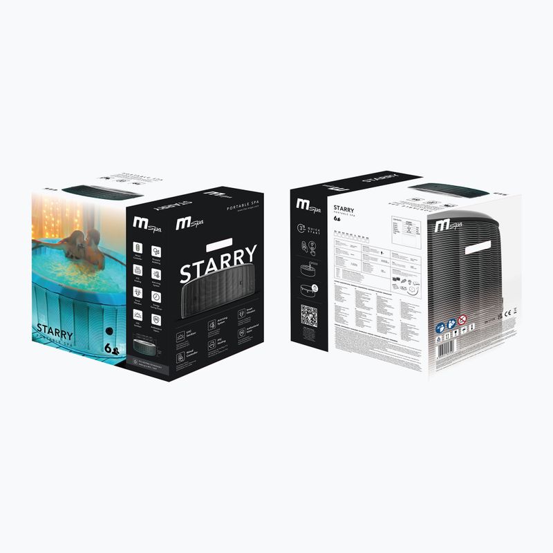 Bazén s vírivkou pre 6 osôb MSpa Comfort Starry szary antracytowy 17