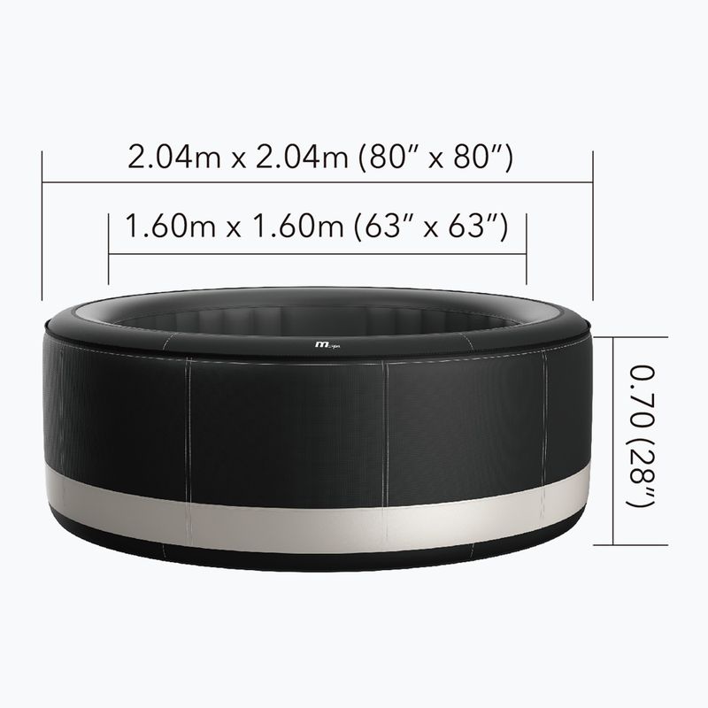 Bazén s vírivkou  pre 6 osôb  MSpa Premium Super Camaro czarny 14