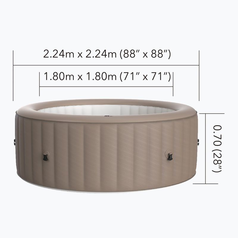 Bazén s vírivkou pre 8 osôb MSpa Urban Bristol Max mokka 17