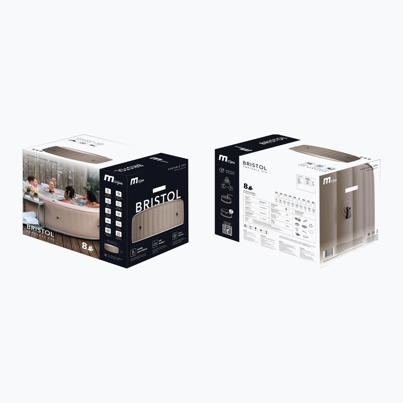 Bazén s vírivkou pre 8 osôb MSpa Urban Bristol Max mokka 18