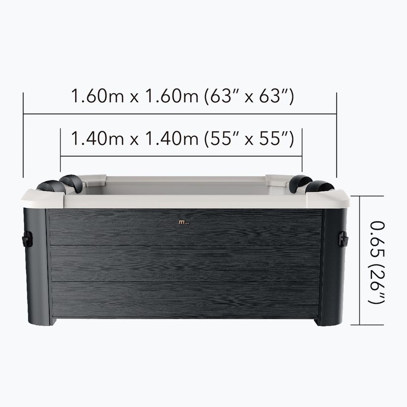 Bazén s vírivkou  pre 6 osôb  MSpa Frame Oslo chłodny szary 18