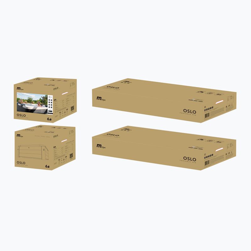 Bazén s vírivkou  pre 6 osôb  MSpa Frame Oslo chłodny szary 19