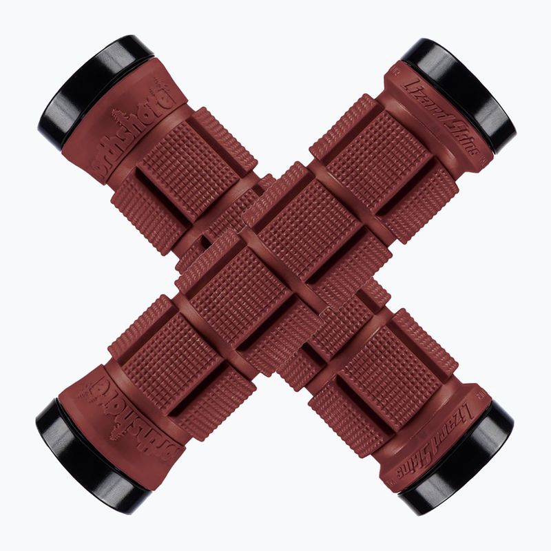 Gripy na riadidlá Lizard Skins Dual-Clamp Northshore deep red