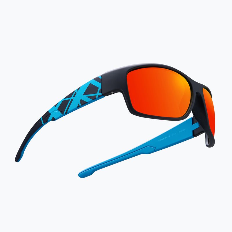 Slnečné okuliare Aztron Avatar-X2 matt black/gloss blue/polarized sahara red mirror/brown 4