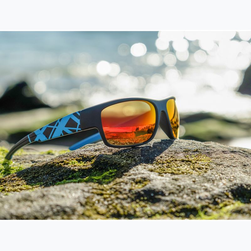 Slnečné okuliare Aztron Avatar-X2 matt black/gloss blue/polarized sahara red mirror/brown 6