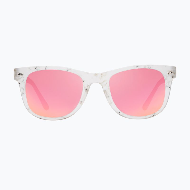 Slnečné okuliare Aztron Party white marble print/polarized rose pink mirror/brown 2