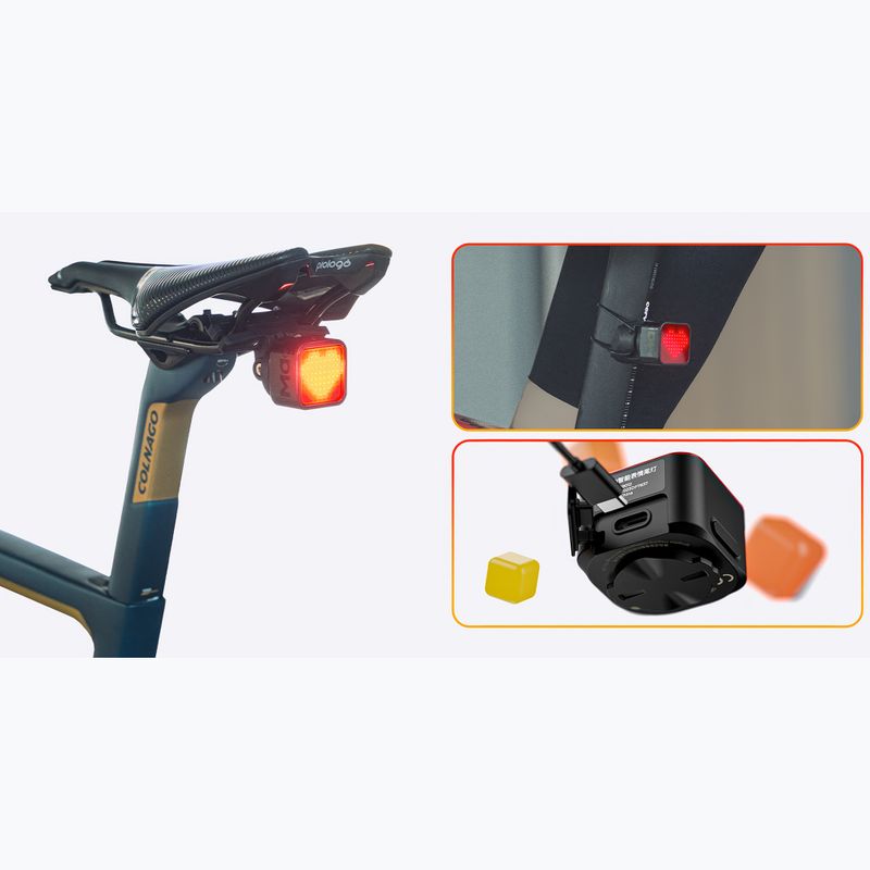 Zadné svetlo na bicykel Magene L308 Saddle 10