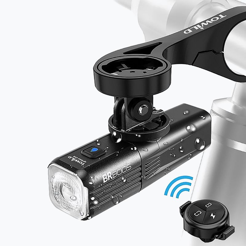 Towild BR800S čierne predné svetlo na bicykli 3