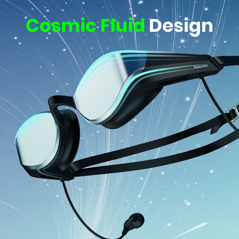 Plavecké okuliare Holoswim Solla Wave AI Music silver 3