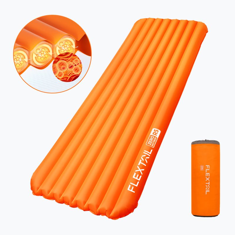 Nafukovací matrac Flextail Zero R05 Regular orange 2