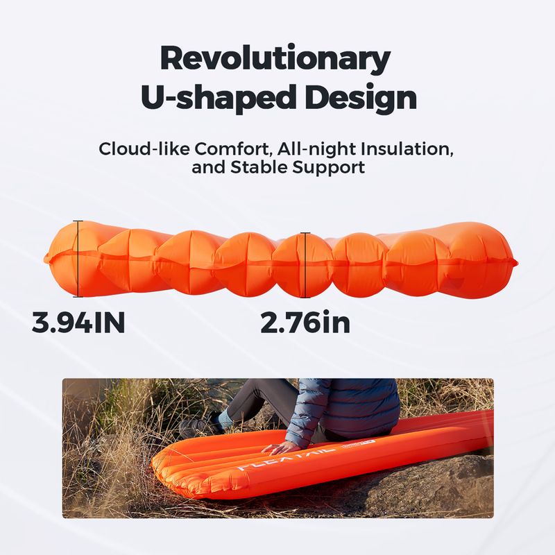 Nafukovací matrac Flextail Zero R05 Regular orange 10