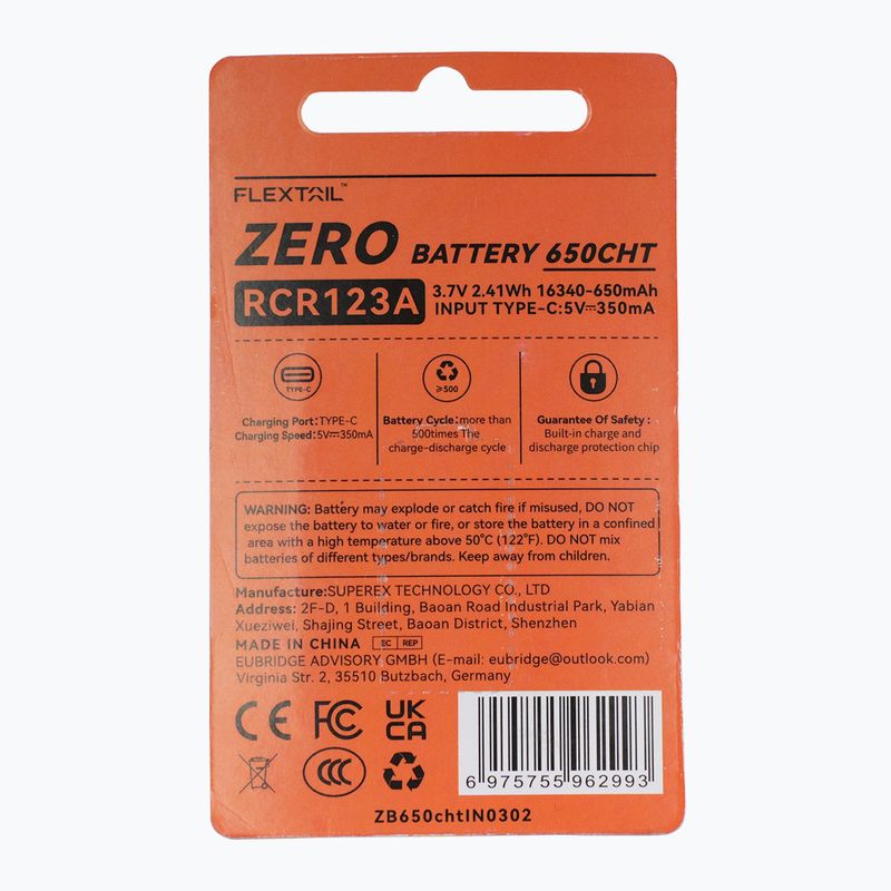 Batéria FLEXTAIL Zero 650 Cht orange 5