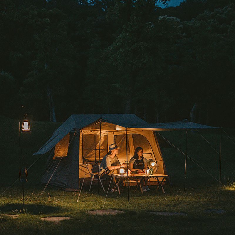 Kempingový stan Naturehike Village 6.0 brown pre 4 osoby 9