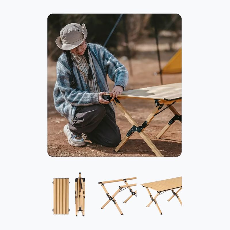 Turistický stolík Naturehike Star Jane L01 M wood 3