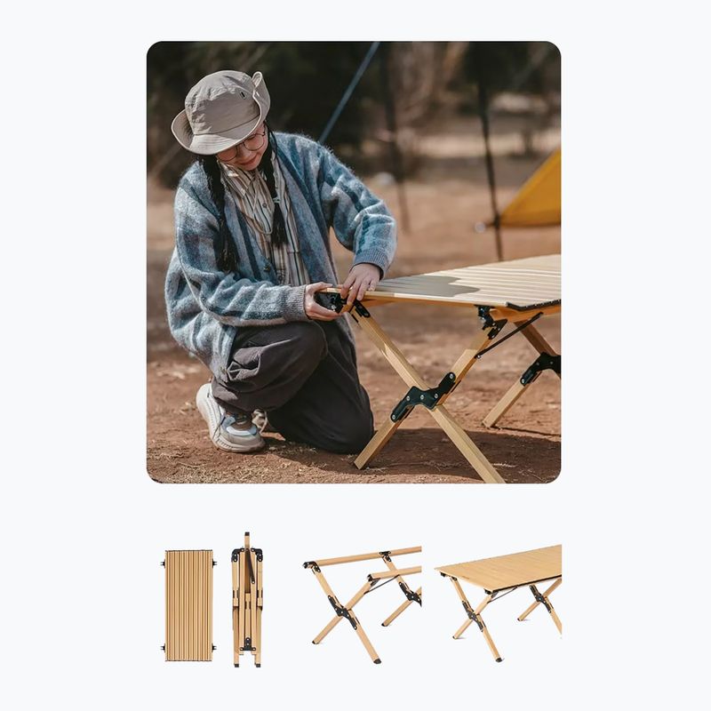 Turistický stolík Naturehike Star Jane L01 L wood 3