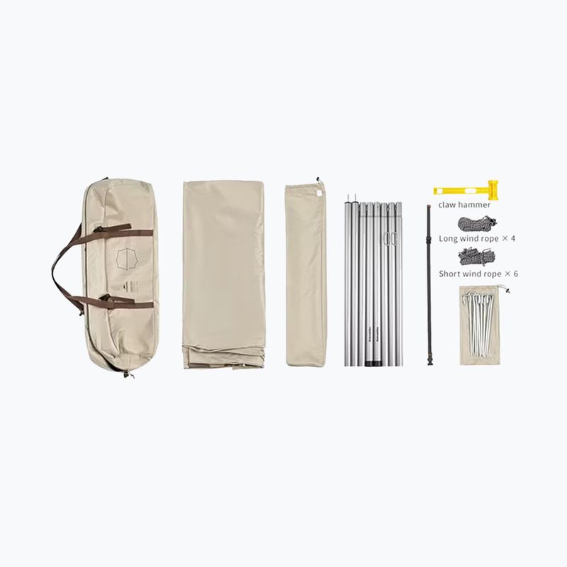 Plachta Naturehike Sky Ti Black Hexagon khaki 2