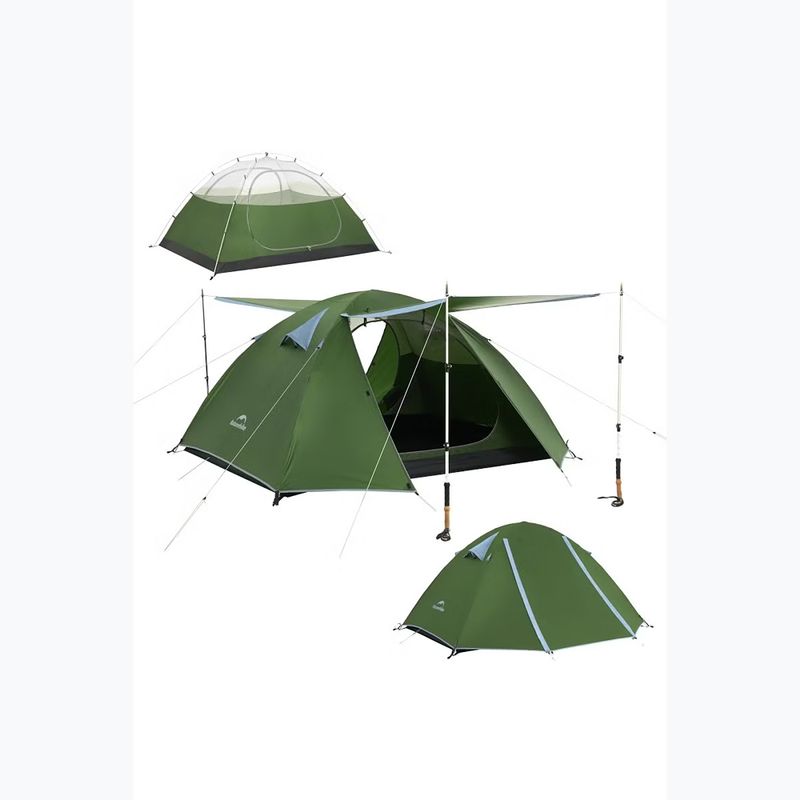 Trekingový stan pre 3 osoby Naturehike Bleik 3 Type B forest green 2