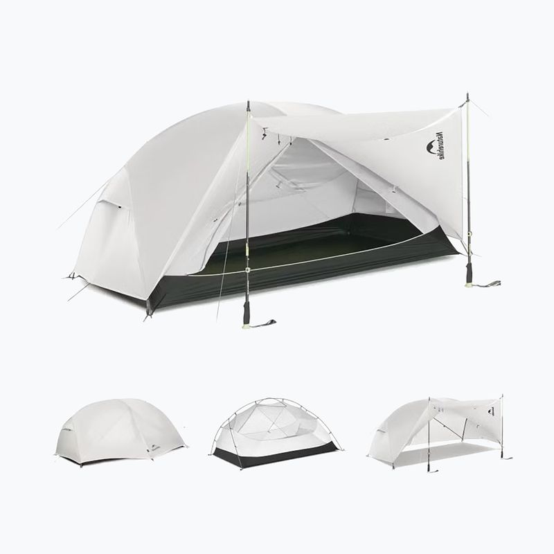 Trekingový stan pre 2 osoby Naturehike Mongar Pro 2 20D light grey
