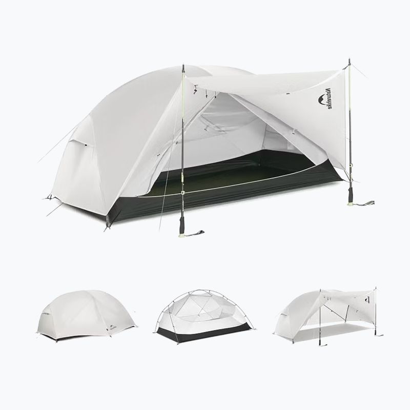 Trekingový stan pre 2 osoby Naturehike Mongar Pro 2 20D light grey 2