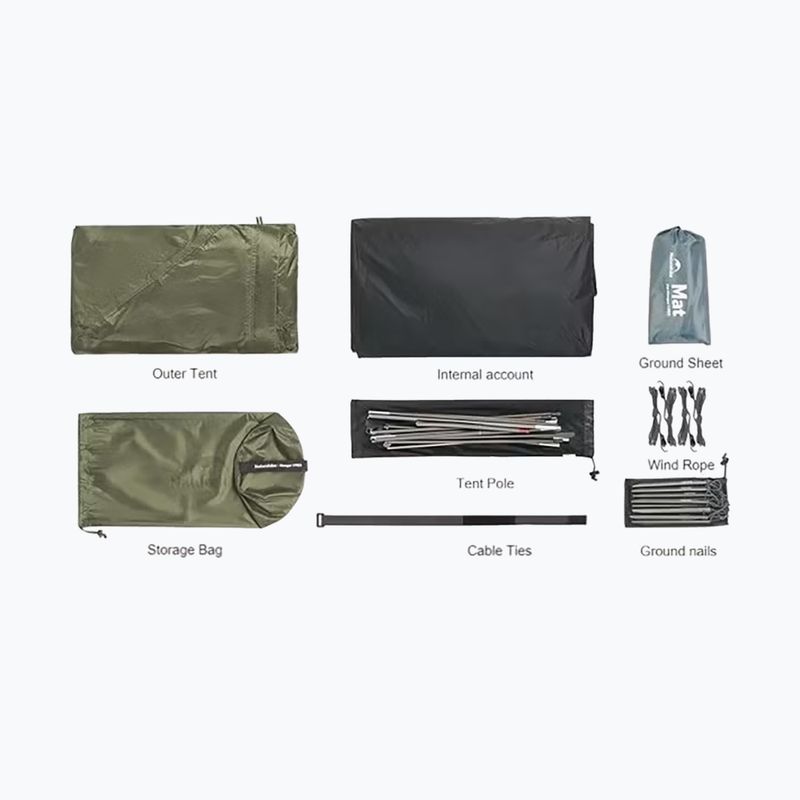 Trekingový stan pre 1 osobu Naturehike Mongar Pro 1 20D olive 2